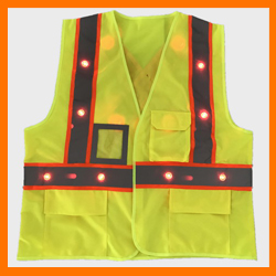 A LED Safety Vest in Working Areas