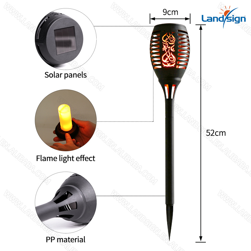 Solar Flickering Flame Torch Light