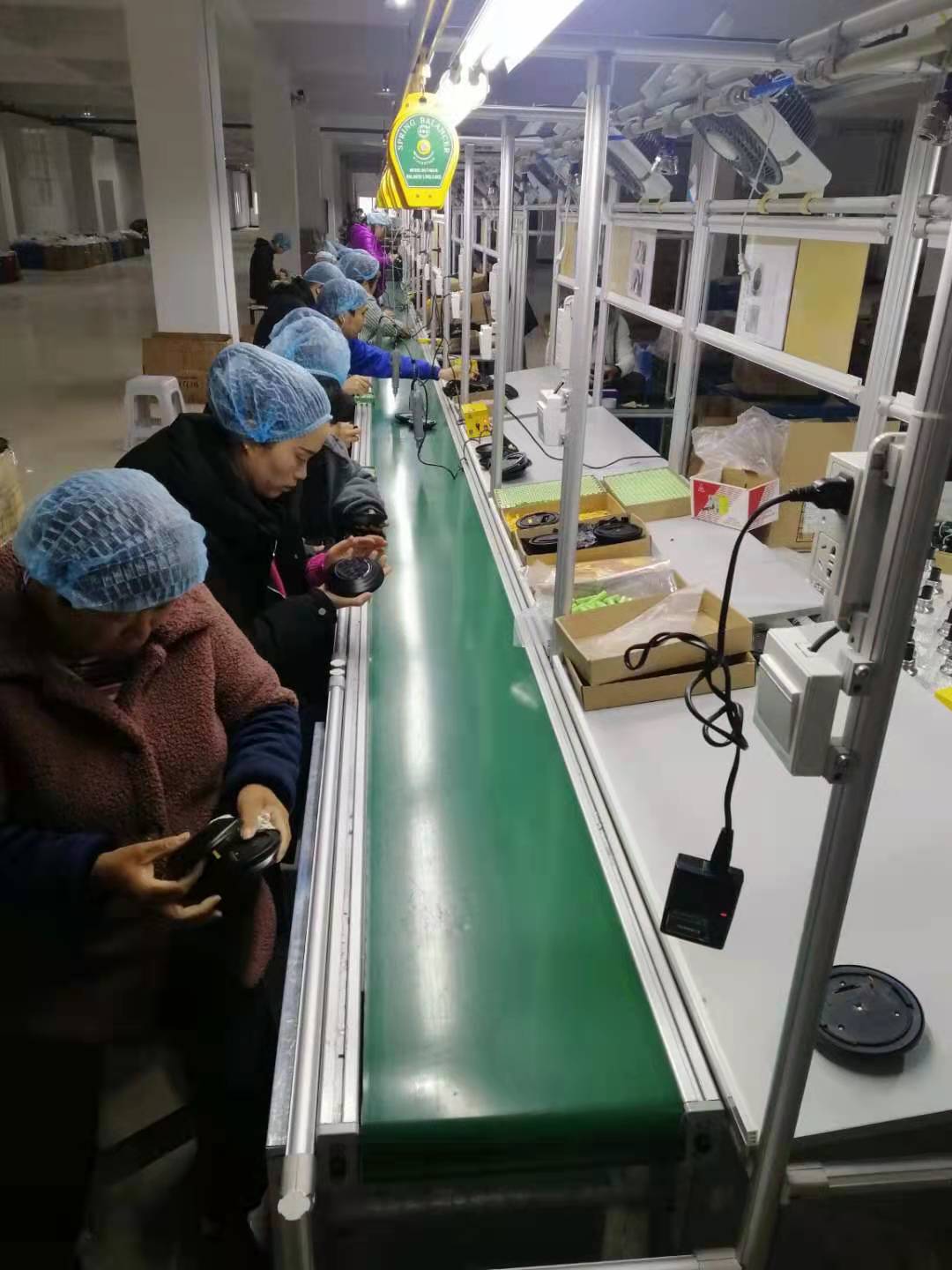 Our new factory's assembly line!