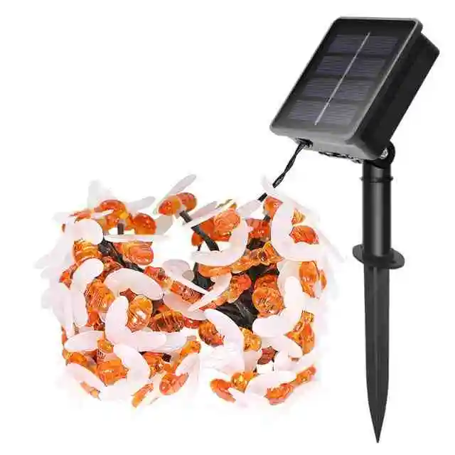 Outdoor Solar Bee Lights String Garden Christmas Decorations