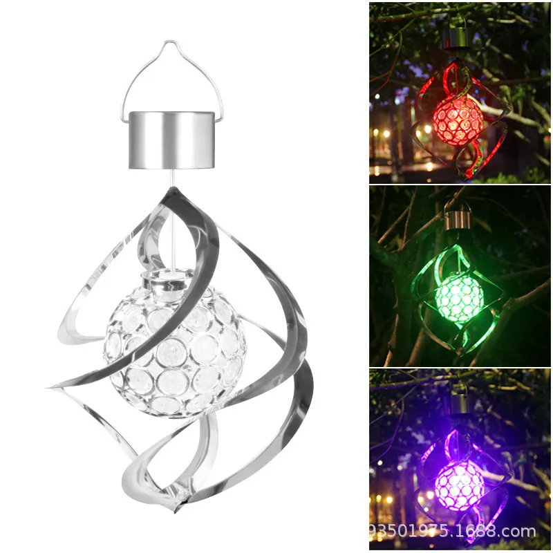 Solar Openwork Wind Rotating Light