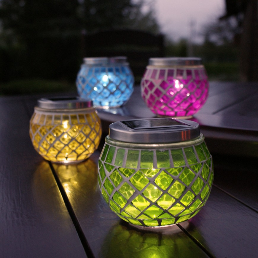 Solar Powered Glass Ball Garden Lights