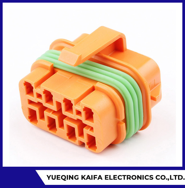 Orange Automotive Wire Harness ECU Connector Plug