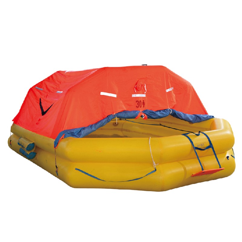 Zhri-A የመወርወር አይነት ከፍተኛ ጥንካሬ Tpu የተቀናጀ ማጣበቂያ Inflatable Life Raft 1
