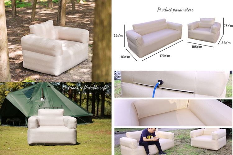 Водоотпорна и преносива фотеља за лењи ваздух на надувавање - 2 