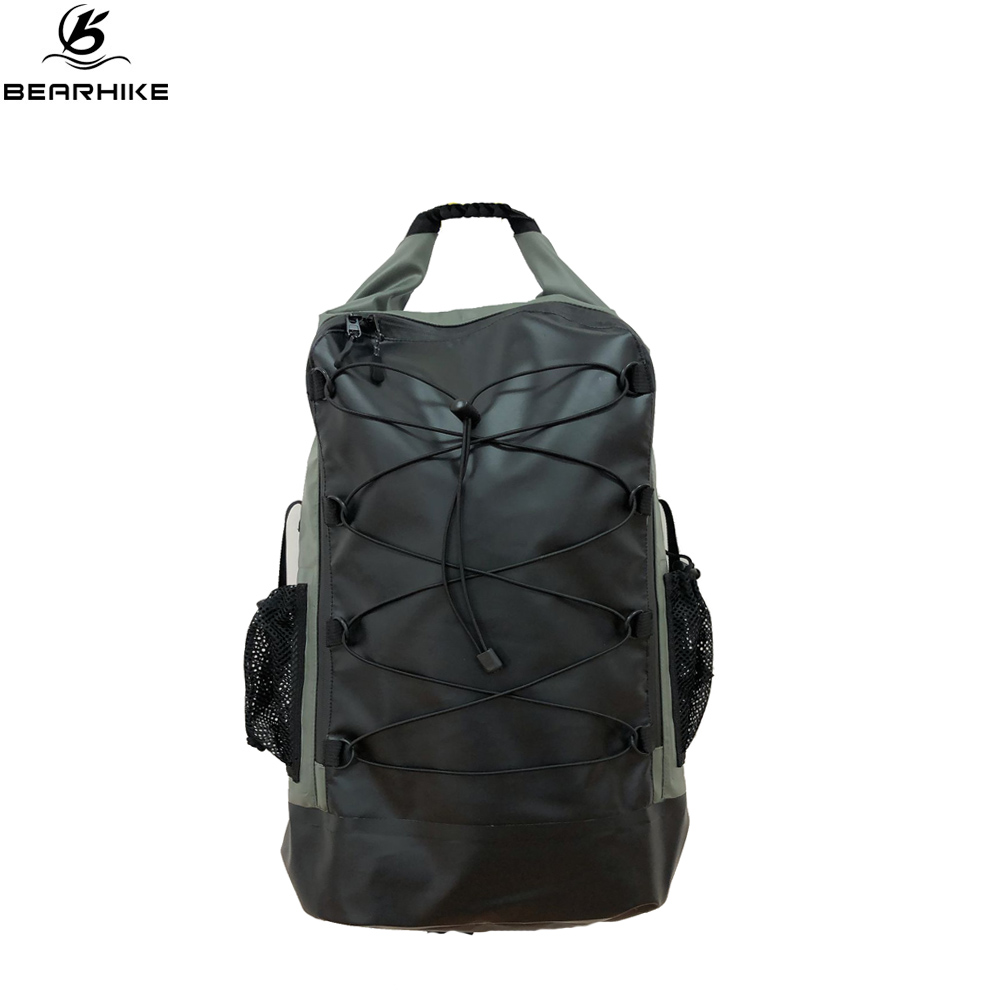 Outdoor Design Custom Logo Roll Top Waterproof Backpack Hiking