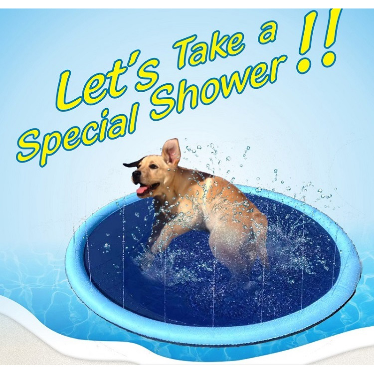Splash Sprinkler Pad untuk Anjing Anak-anak Bermain Mainan Air - 5 