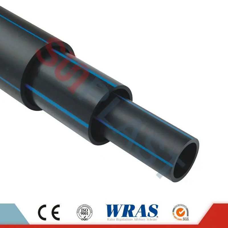 HDPE cső (Poly Pipe) fekete / kék színben a vízellátáshoz