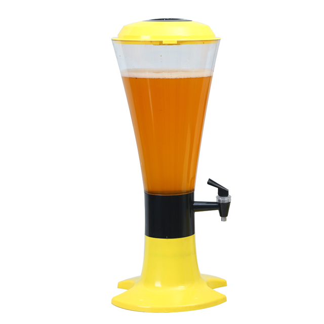 Oval beer drink dispenser with faucet