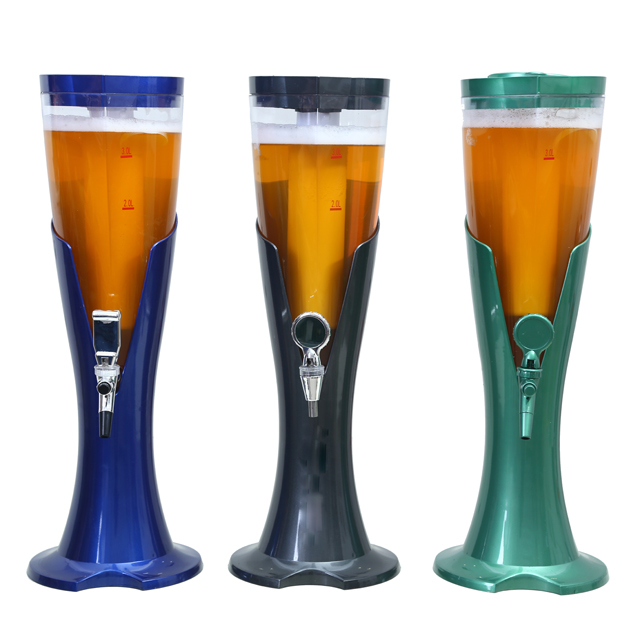 Beer tower dispenser with ice cube 2