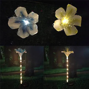 lampu dekorasi bunga serat optik