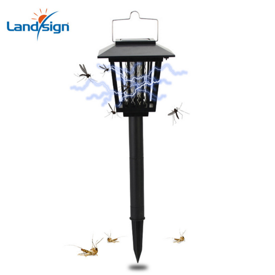 New & Improved Solar Powered Zapper- Enhanced Outdoor Flying Insect Killer- Hang or Stake in the Ground