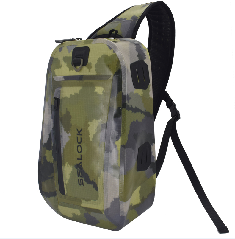 Waterproof sling backpack for fishing