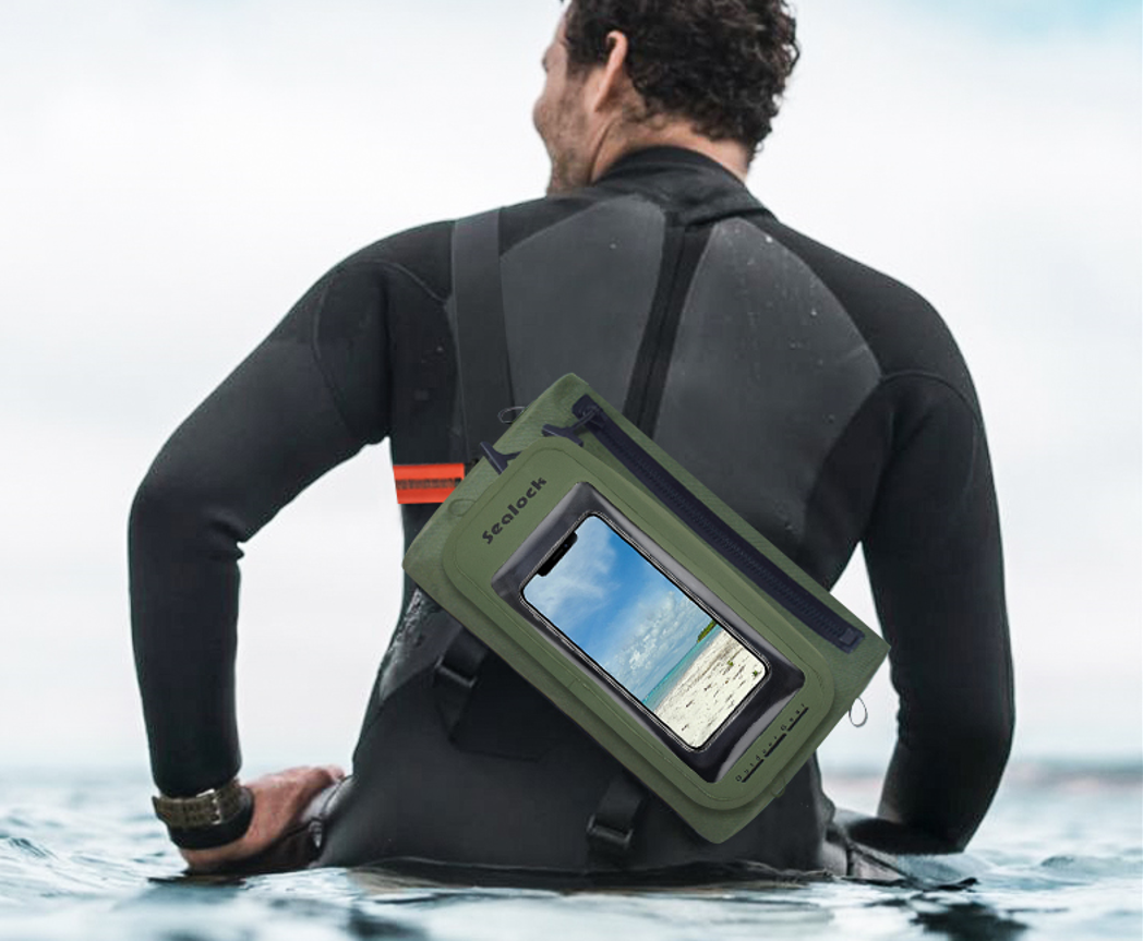 Vodotesné puzdro Sealock AquaSeal s individuálnym puzdrom na telefón pre vodné športy