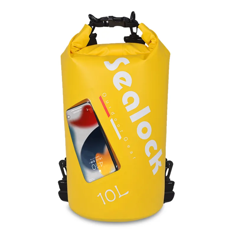 waterproof dry bag 20 Liter na may bulsa para sa telepono