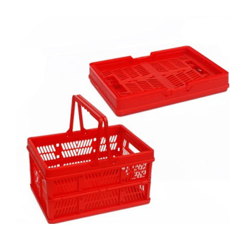 Convenient Plastic Folding Basket for Shopping