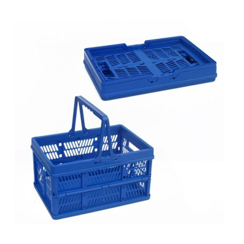 Convenient Plastic Folding Basket for Shopping