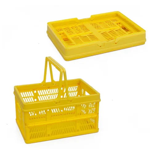 Foldable Kitchen Food Fruit Bread Cutlery Folding Plastic Basket