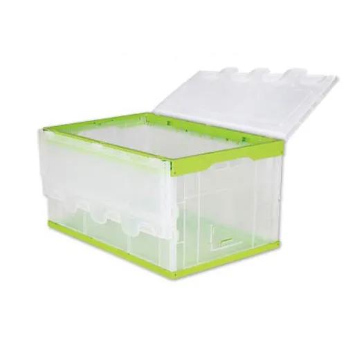 Folding Plastic Suitcase Hardened Container For Storage With Side Door