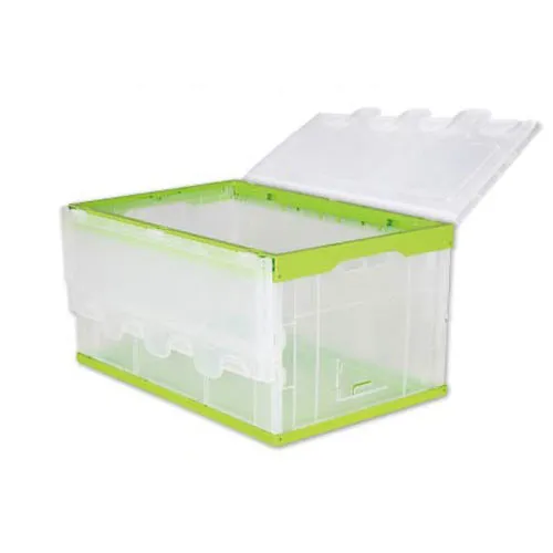 Plastic food delivery folding container box plastic tote clothes storage bin box container