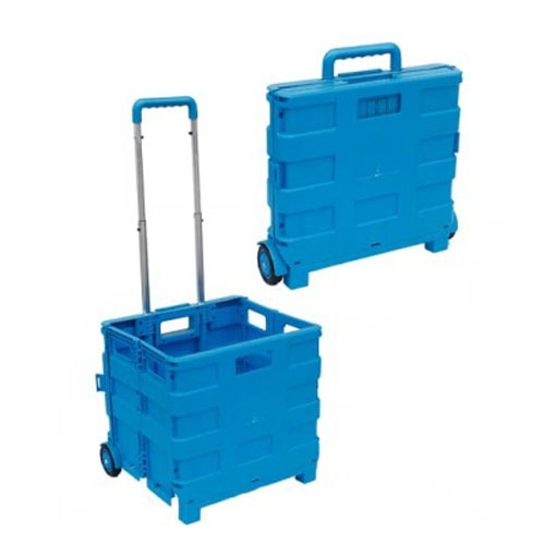 Convenient Folding Crate Shopping Trolley Bag Box Foldable rolling Cart