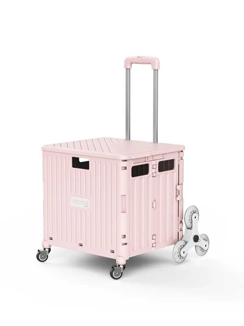 Four Wheels Plastic Folding Cart