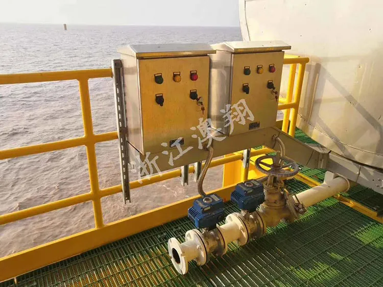 AOX-R रोटरी इलेक्ट्रिक अ‍ॅक्ट्युएटर सागरी उद्योगात मोठ्या प्रमाणावर वापरले जातात