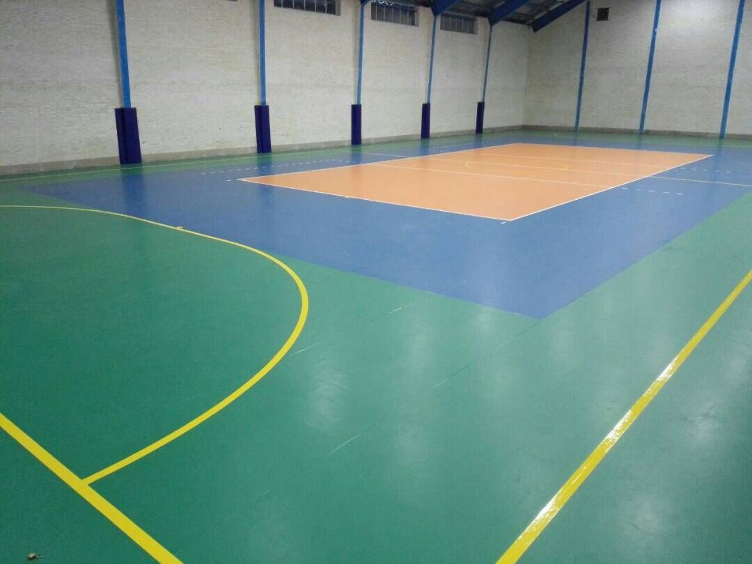 Gymnasium အတွက် 6.0mm Gem Design ဘက်စုံသုံး Pvc အားကစားကြမ်းခင်း