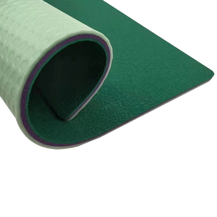 Одобрение на BWF 4,5 мм зелен пясък за подови настилки за бадминтон