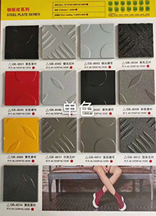 3D Steel Plate Pattern 3mm Tiles PVC Vinyl Flooring Used for Garage Floor 