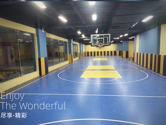 Basketball court flooring for the children's basketball stadium