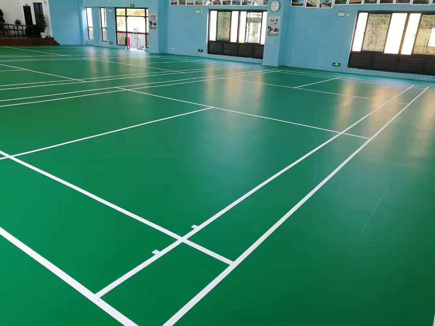 X-5550 Green Sand surface BWF approved Professional Badminton Court