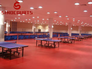 Висококачествена PVC спортна настилка за тенис на маса