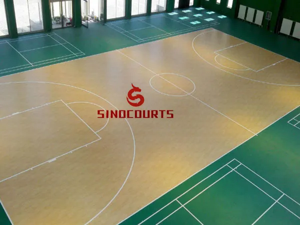 High Quality wood color Basketball Court Floor