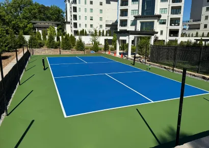 Professional sports flooring for pickleball courts