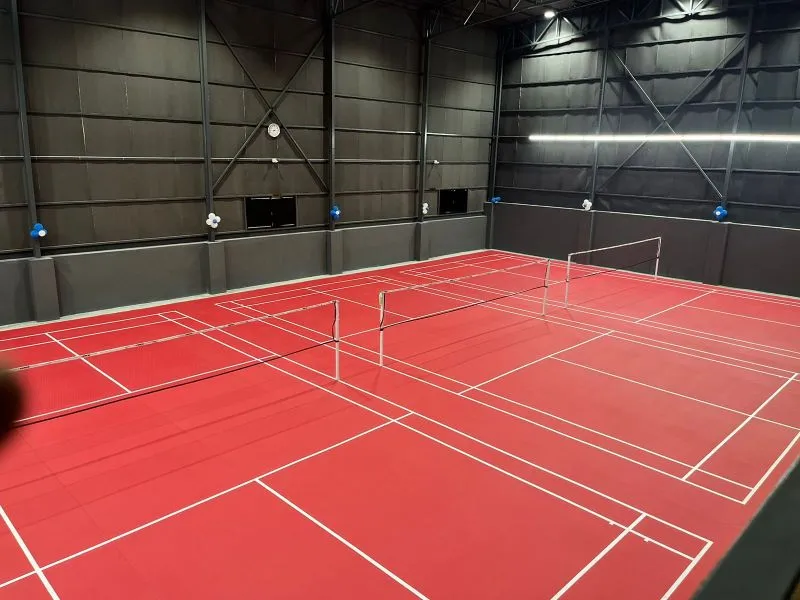 Red Sand Surface PVC Sport Badminton Flooring