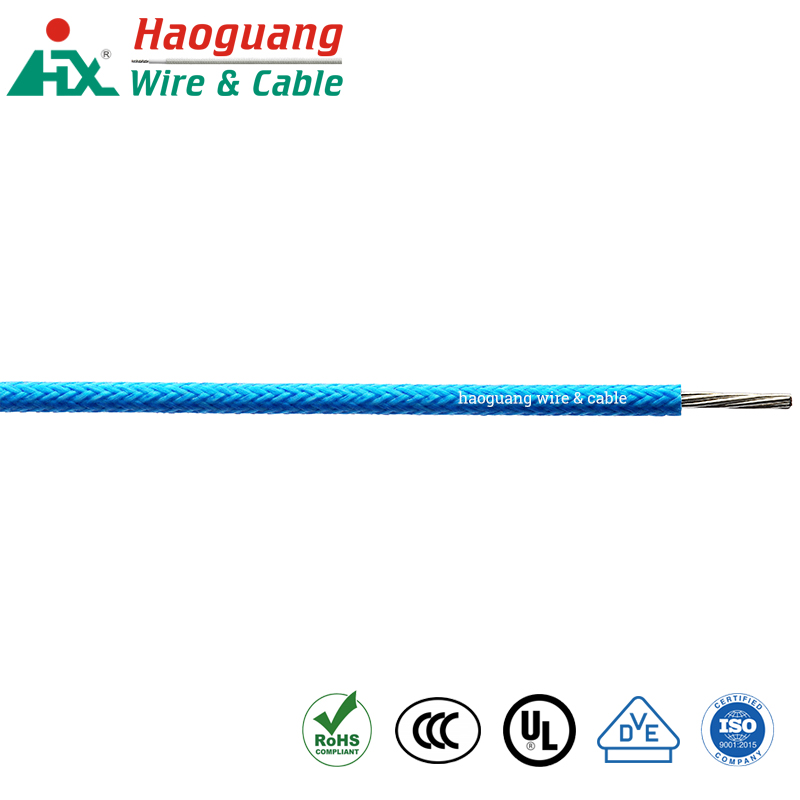 3C 60245IEC 03(YG) Silicone Rubber Braided Fiberglass Single Core Cable