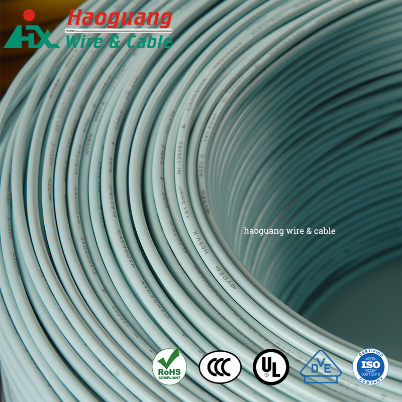 H05V-K unbraided non-sheathed PVC insulated vde certificate control cable
