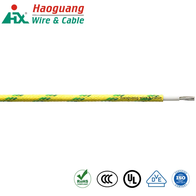UL 3122 Fiber Braided Silicone Rubber Single Core Cable for Lighting