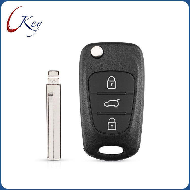 Reemplazo remoto de la llave del coche Shell Flip Flip Key Case 3 botones para Kia K2 K5 Rio 3 Picanto Ceed Cerato Sportage para Hyundai