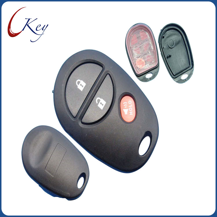 3 Knoppen Vervanging Afstandsbediening Autosleutel Shell Fob Case Voor Toyota Tacoma HIGHLANDER SEQUOIA Sienna Tundra Geen Logo