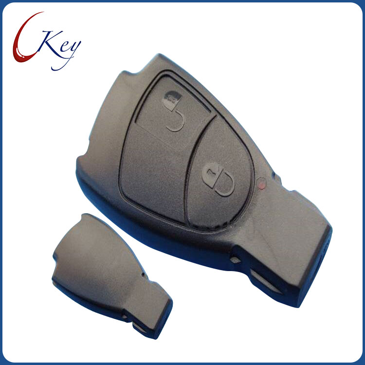 Benz 2 botones Smart Key Case sin logotipo