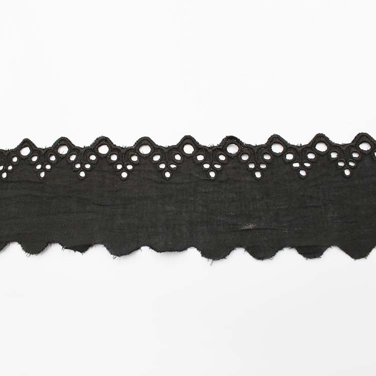 Embroidery Lace Trim Black