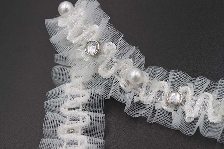 Lace Trim With Pearls
