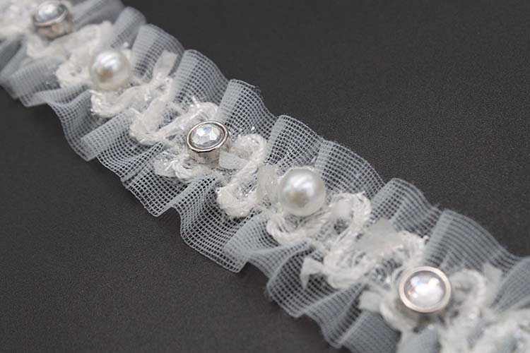 Lace Trim With Pearls