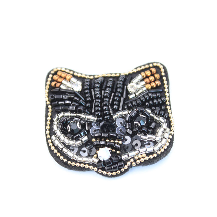 Black Beaded Cat Patches