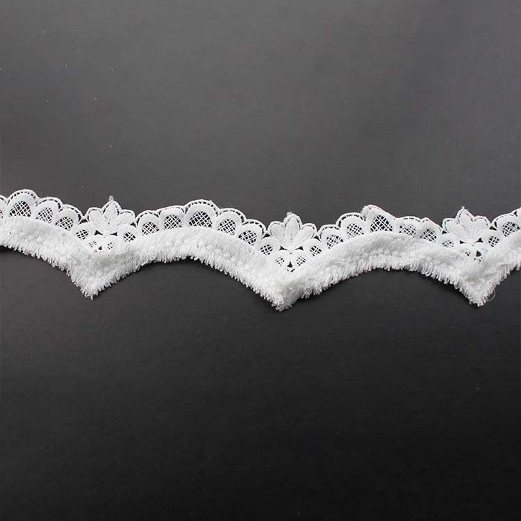 Cheap non-elastic embroidery fabric lace trim