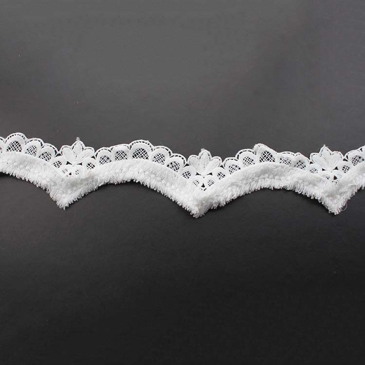 Custom Chemical Water Soluble Lace Trim Embroidery