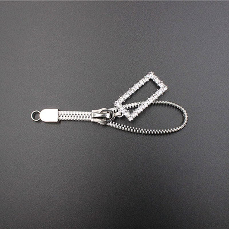 Fashion Glow Square Shape Stopper Zipper Key Ornament
