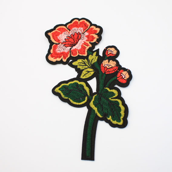 Flower Applique Embroidered Design